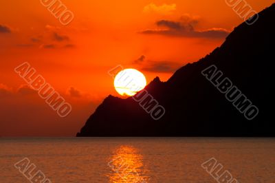 Sunset in the mountains
