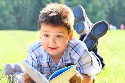 The boy with the book