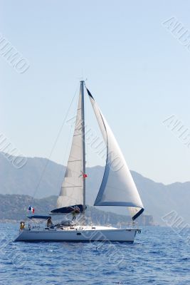 Small sailing yacht