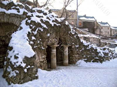 Diana`s grotto. Pyatigorsk. Winter
