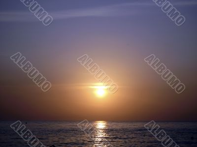 Sunset over the sea