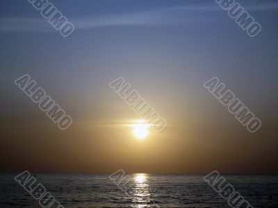 Sunset over the sea