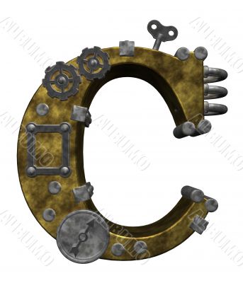 steampunk letter c
