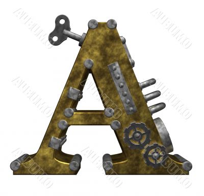 steampunk letter a