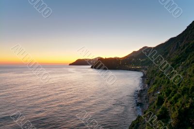 Sunset at the seaside