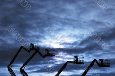 dark industrial landscape