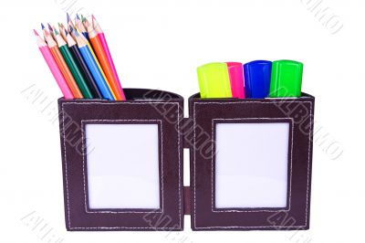 Color pencils and markers
