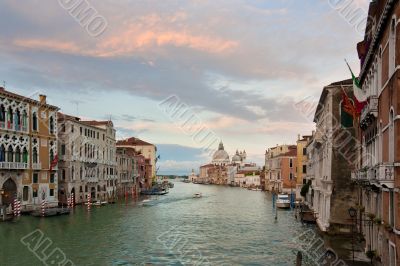 Sunset at the grand canal