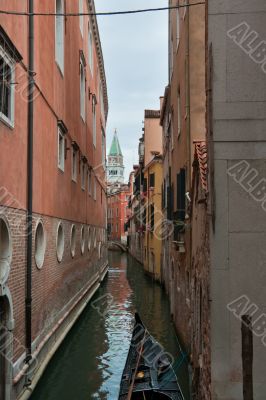Narrow canal in Venice