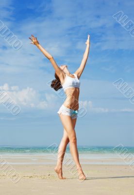 woman on the beach