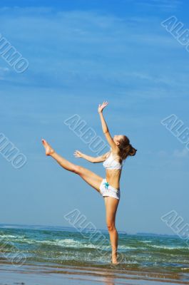 woman on the beach
