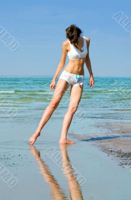woman on the beach