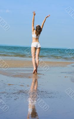 woman on the beach