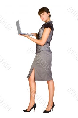 beautiful girl with laptop