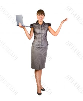 beautiful girl with laptop