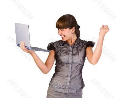 girl with laptop