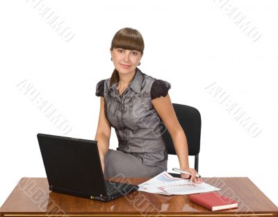 beautiful girl with laptop