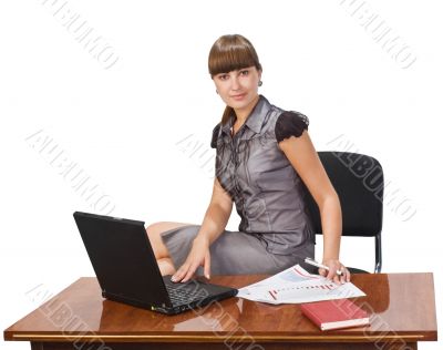 beautiful girl with laptop