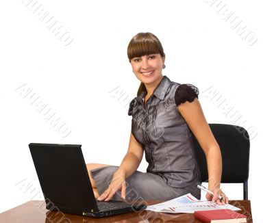 beautiful girl with laptop