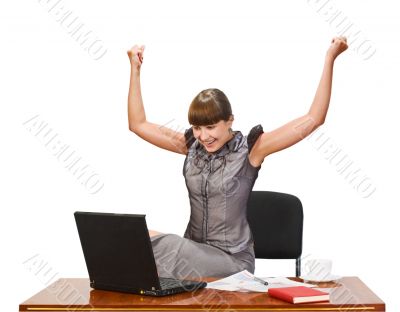 beautiful girl with laptop