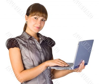 beautiful girl with laptop