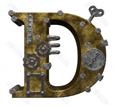 steampunk letter d