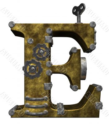 steampunk letter e