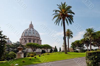 View at the St Peter`s Basillica