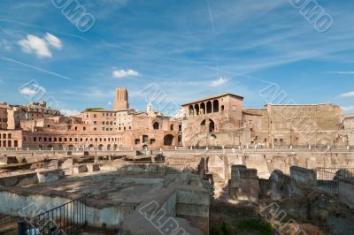 View at the Trajan`s Forum