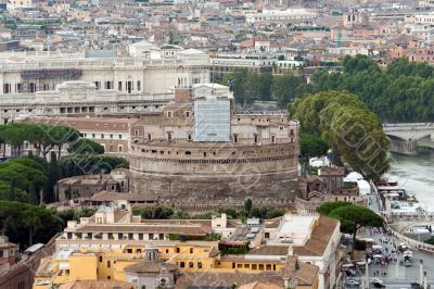 Panoramic view at the Rome