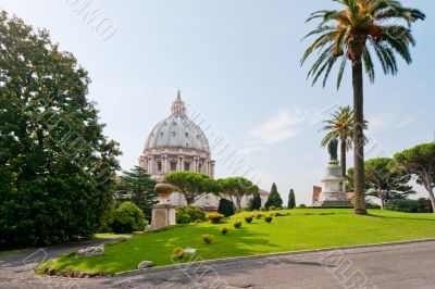 View at the St Peter`s Basillica