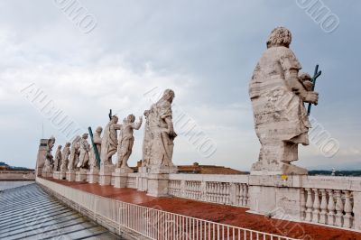 Statues at the St. Peter`s Basilica