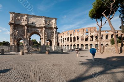 Arch of Constantine and Colosseum
