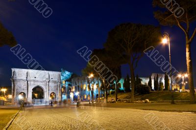 Arch of Constantine and Colosseum