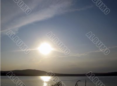 Sunset. Tambukan lake. Summer