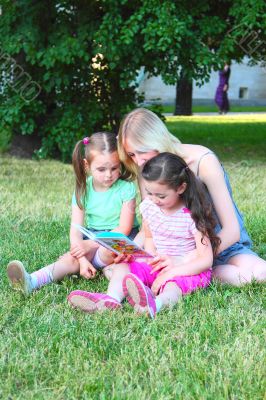 Young mum with children