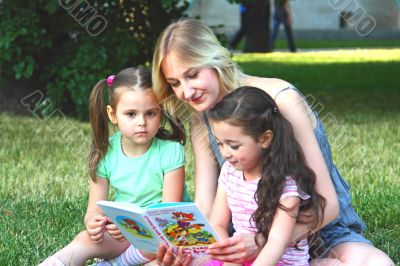 Young mum with children