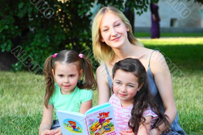 Young mum with children
