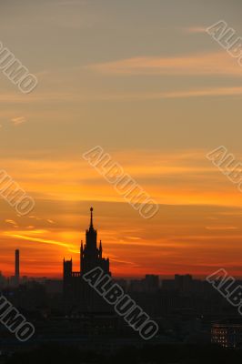 Moscow city sunrise