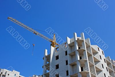 Used crane on the construction