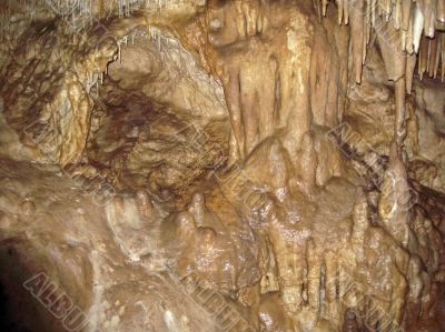 Inside the cave. Caucasus mountains