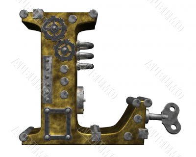 steampunk letter l