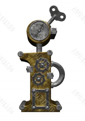 steampunk letter i
