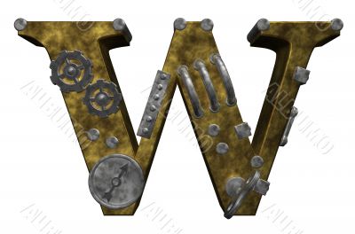 steampunk letter w