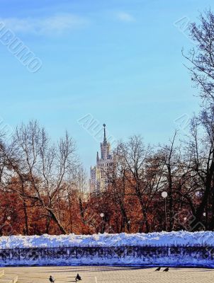 winter cityscape
