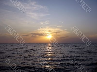Sunset over the sea
