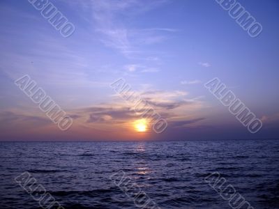 Sunset over the sea