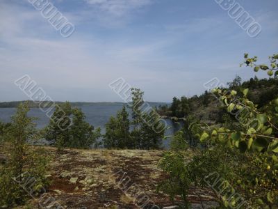 Kind from island on passage on Ladoga lake