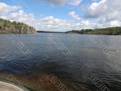 Bay of Ladoga lake
