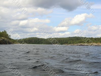 Bay on Ladoga lake